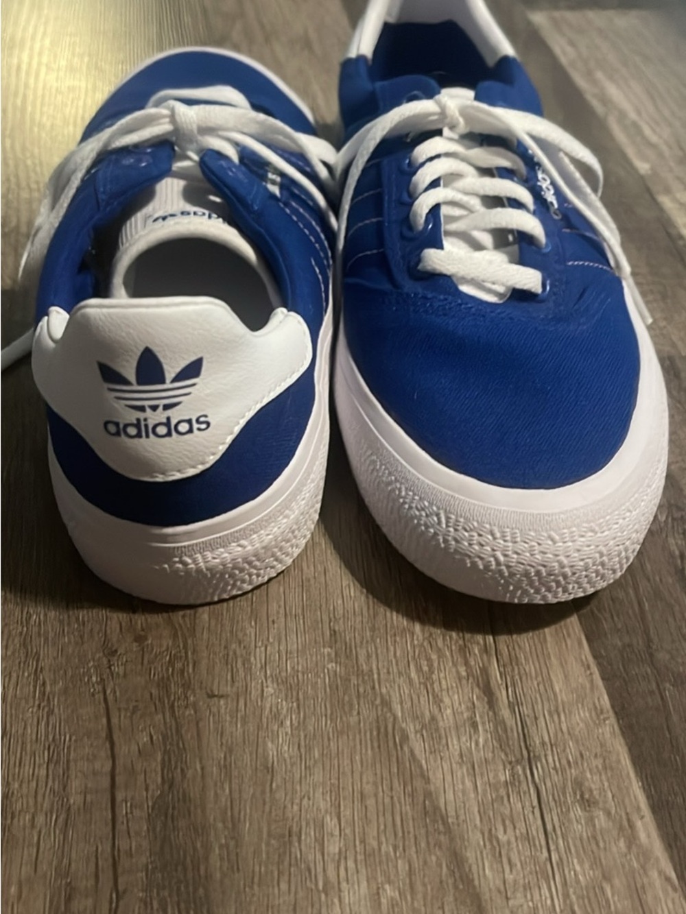 adidas Royal Blue and White Low-Top Sneakers - Picture 2 of 5